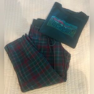 L.L. Bean long sleeve and pants pajama set